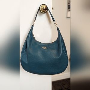 Coach leather over the shoulder bag